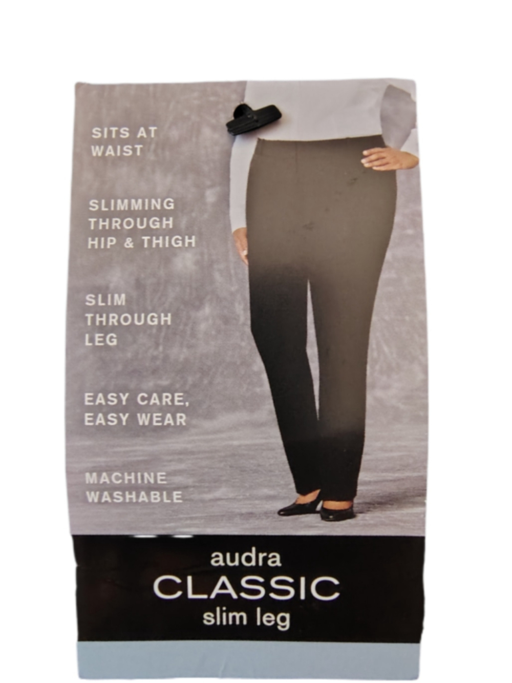Liz Claiborne Career Woman Audra Classic Slim Leg Pants 20W Black Career Office - Picture 13 of 13